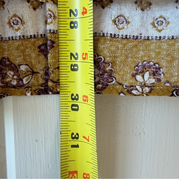 Free People Women’s Mustard and White Patterned Blouse, Bohemian, Size Large - Picture 9 of 9